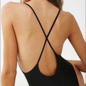 Forever 21 Cross-Back One-Piece Swimsuit